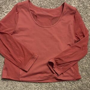 Athleta Women's Long Sleeve Top in Brick Red
